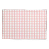 Cute Retro Roze Gingham ruitpatroon Kussensloop (Achterkant)