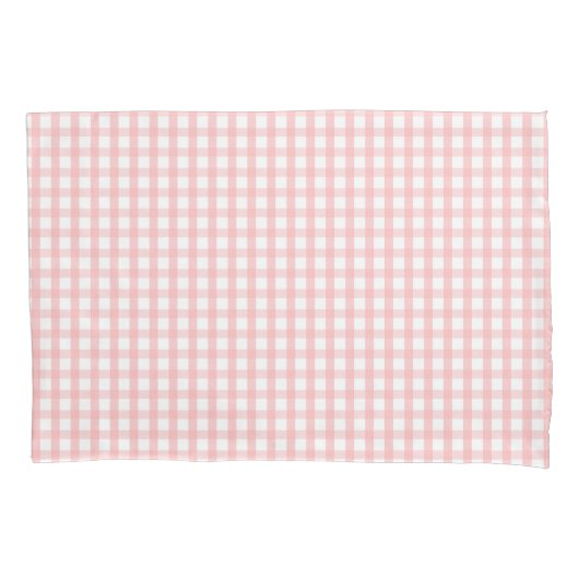 Cute Retro Roze Gingham ruitpatroon Kussensloop (Voorkant)