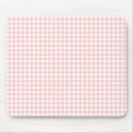 Cute Retro Roze Gingham ruitpatroon Muismat