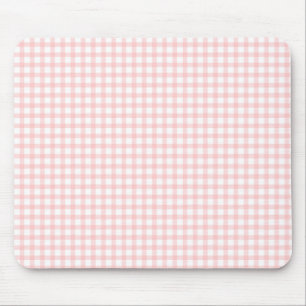 Cute Retro Roze Gingham ruitpatroon Muismat