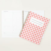 Cute Retro Roze Hart Gingham Plaid patroon Planner (Display)