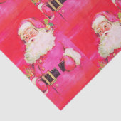 Cute Retro  roze kerstmis Tissuepapier (Detail)