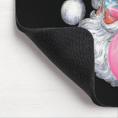 Cute Retro Santa Christmas Blowing Bubble Gum Vint Muismat (Hoek)