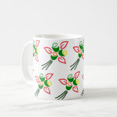 Cute Retro Springtime Flowers on a Coffee Cup Mug Koffiemok (Voorkant links)