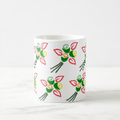 Cute Retro Springtime Flowers on a Coffee Cup Mug Koffiemok (Center)