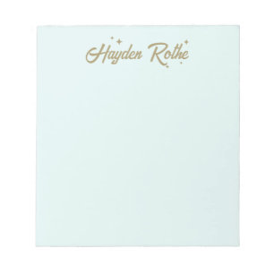 Cute Retro Stars Script Typografie Deeg Blue Notitieblok