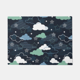 Cute Retro Sterrennacht Sky Pattern Deurmat