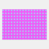 Cute Retro Stippen Pattern in Paars en Periwinkle Inpakpapier Vel (Voorkant 3)