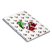 Cute Retro Style Cherry Notitieboek (Rechterzijde)