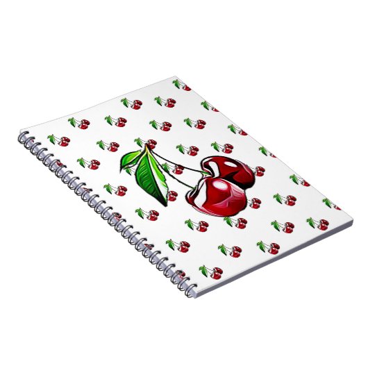 Cute Retro Style Cherry Notitieboek (Rechterzijde)