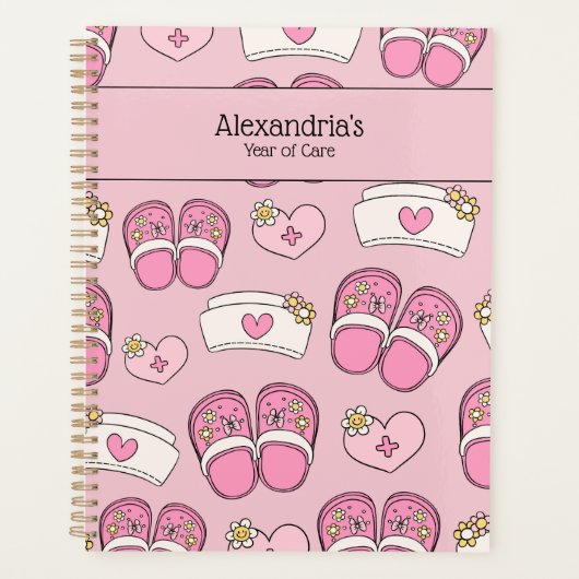 Cute Retro Style Nurse Planner (Voorkant)