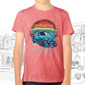 Cute Retro Sun Kids Valentines Car Tri-Blend Shirt