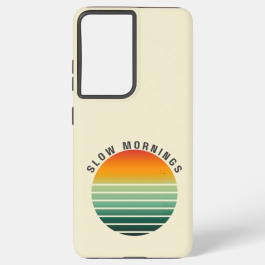 Cute Retro Sunset Phone Case Samsung Galaxy Hoesje (Achterkant)