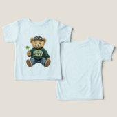 Cute Retro Teddy Bear Feeling Lucky St. Patrick's  (Ontwerp Voorkant & Achterkant)