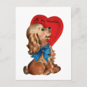 Cute retro Valentijn hond Briefkaart (Voorkant)