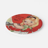 Cute retro  Valentijn party Papieren Bordje (Gekanteld)