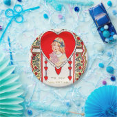 Cute retro  Valentijn party Papieren Bordje (Feest)