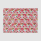 Cute retro  Valentijn party Tissuepapier (Voorkant)