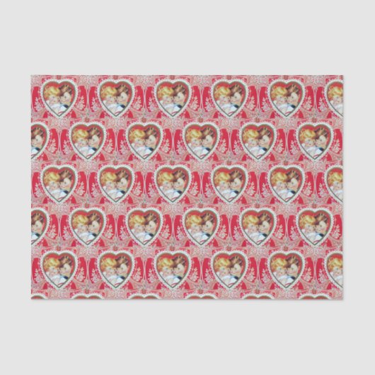 Cute retro  Valentijn party Tissuepapier (Voorkant)