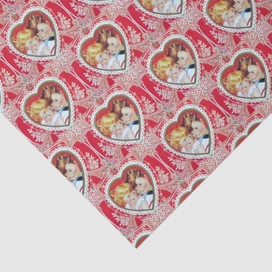 Cute retro  Valentijn party Tissuepapier (Detail)