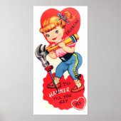 Cute retro  Valentijn poster (Voorkant)