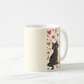 Cute Retro Valentine Cats Koffiemok (Voorkant rechts)