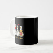 Cute Retro Valentine Silly Gooses Duck Love Couple Koffiemok (Voorkant links)