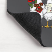 Cute Retro Valentine Silly Gooses Duck Love Couple Muismat (Hoek)