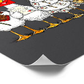 Cute Retro Valentine Silly Gooses Duck Love Couple Poster (Hoek)