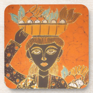 Cute Retro Van Gogh  Lady Portrait.jpg Onderzetter