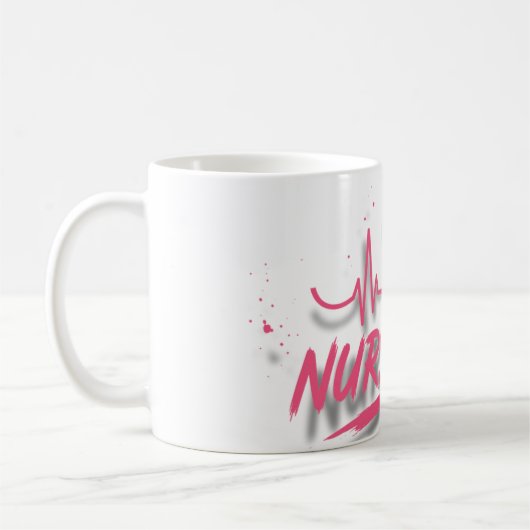 Cute Retro Verpleegster Leven Gradiënt Koffiemok  (Links)