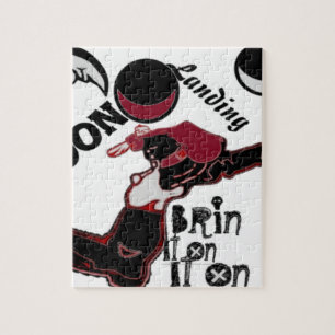 Cute retro vintage Breng het op de maan aan land H Legpuzzel