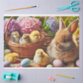 Cute Retro Vintage Paashaas Tissuepapier (Craft)