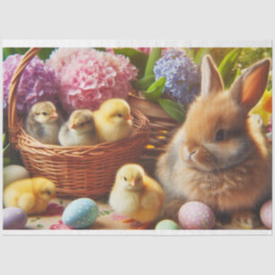 Cute Retro Vintage Paashaas Tissuepapier