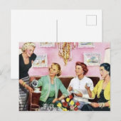 Cute retro vintage seringkoffie feestdagenkaart (Voorkant / Achterkant)