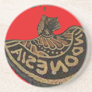 Cute Retro Vintage vector  Indonesië Hakuna Matata Zandsteen Onderzetter