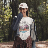 Cute Retro Wanderlust Let's slaap onder de sterren T-shirt