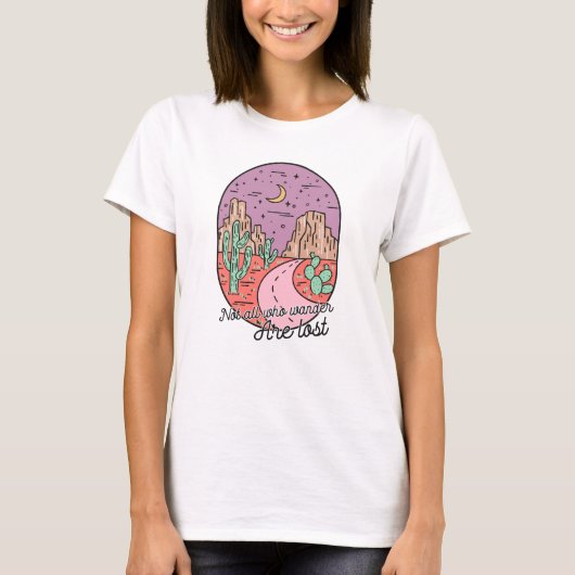 Cute Retro Wanderlust T-Shirt (Voorkant)
