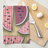 Cute Retro Watermeloenen Theedoek (Quarter Fold)