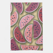 Cute Retro Watermeloenen Theedoek (Verticaal)