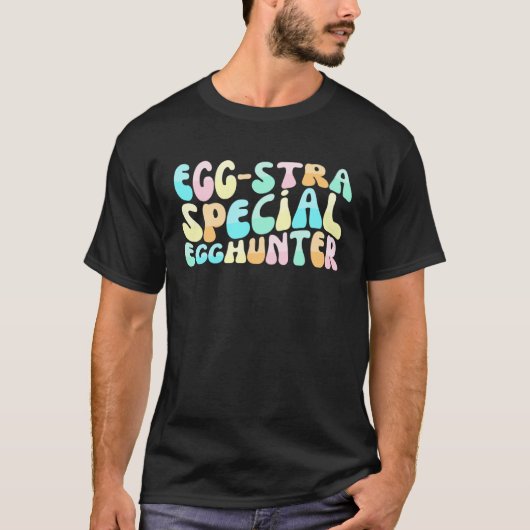 Cute Retro Wavey Egg stra Special Egghunter Easter T-shirt (Voorkant)