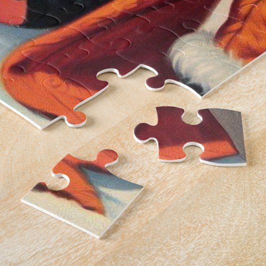 Cute Retro Winter Pin-up Legpuzzel (Zijkant)