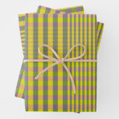 Cute Retro Yellow en roze spellen check Inpakpapier Vel (In situ)