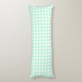 Cute Retro Zee Groen Gingham ruitpatroon Lichaamskussen (Achterkant (Verticaal))