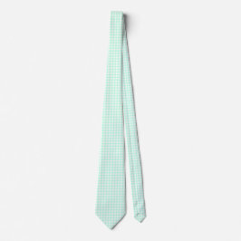 Cute Retro Zee Groen Gingham Schotse ruit patroon Stropdas