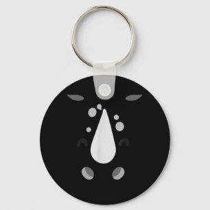 Cute Rhino Animal Face DIY Lazy Funny Halloween Sleutelhanger