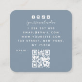 Cute Rhino Rainbow Baby Boutique Nanny Babysitter Vierkante Visitekaartje (Achterkant)