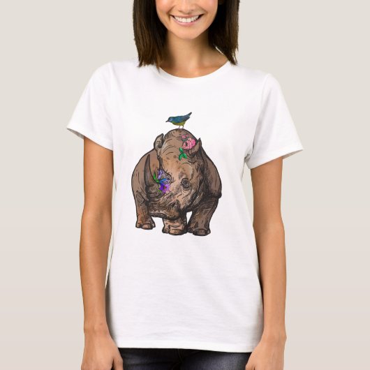 Cute rhino t-shirt (Voorkant)