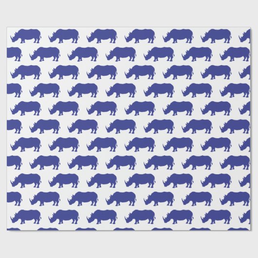 Cute Rhinoceros Cadeaupapier (Vlak)