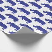 Cute Rhinoceros Cadeaupapier (Hoek)